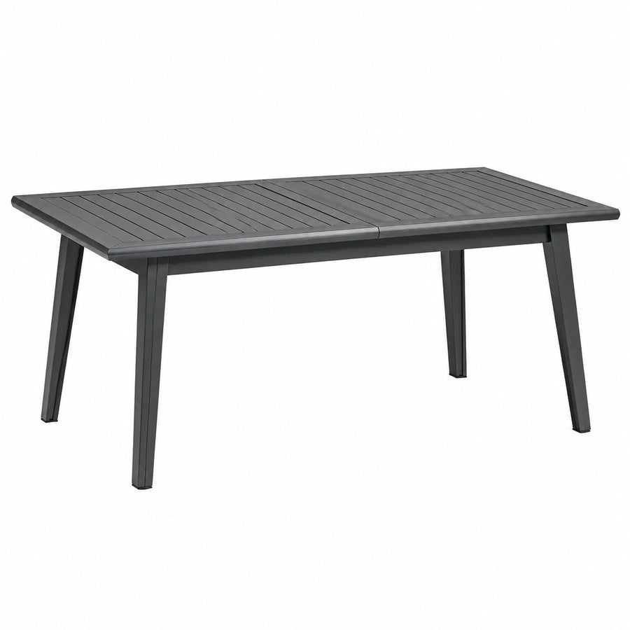 Ausziehbarer Aluminium-Gartentisch Anthrazit, 180–240 × 100 × 75 cm
