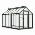 Viktorianische Aluminium-Glaskonstruktion, 244 × 244 × 260 cm, Dunkelgrün/Transparent